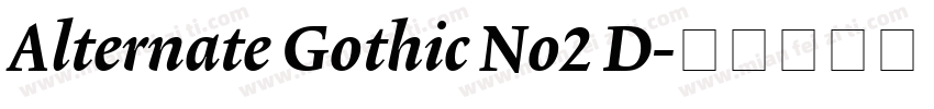 Alternate Gothic No2 D字体转换